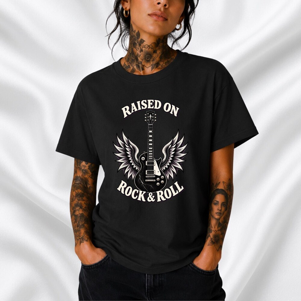 Raised On Rock And Roll Shirt Black